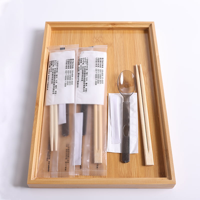 Bộ Đũa Tre Dùng Một Lần Kèm Thìa Và Khăn Ăn Bộ Phim Tổng Hợp Mờ