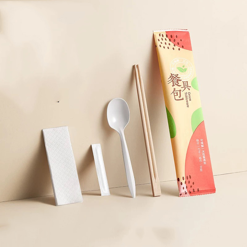 Đũa tre dùng một lần Thìa bột bắp có thể phân hủy sinh học Tăm Bộ phim giấy có thể phân hủy